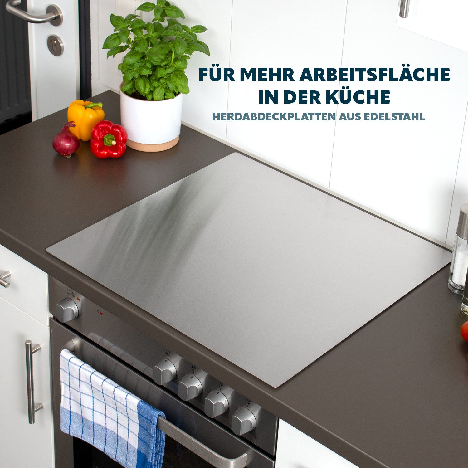 bremermann Spritzschutz Herdspritzschutz 2in1 aus Edelstahl, ca. 59 B x 56, günstig online kaufen