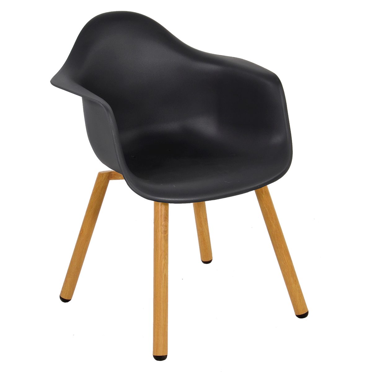 Esszimmerstuhl 4 Stück Stuhl Esszimmerstuhl Schalenstuhl Retro Montreux schwarz