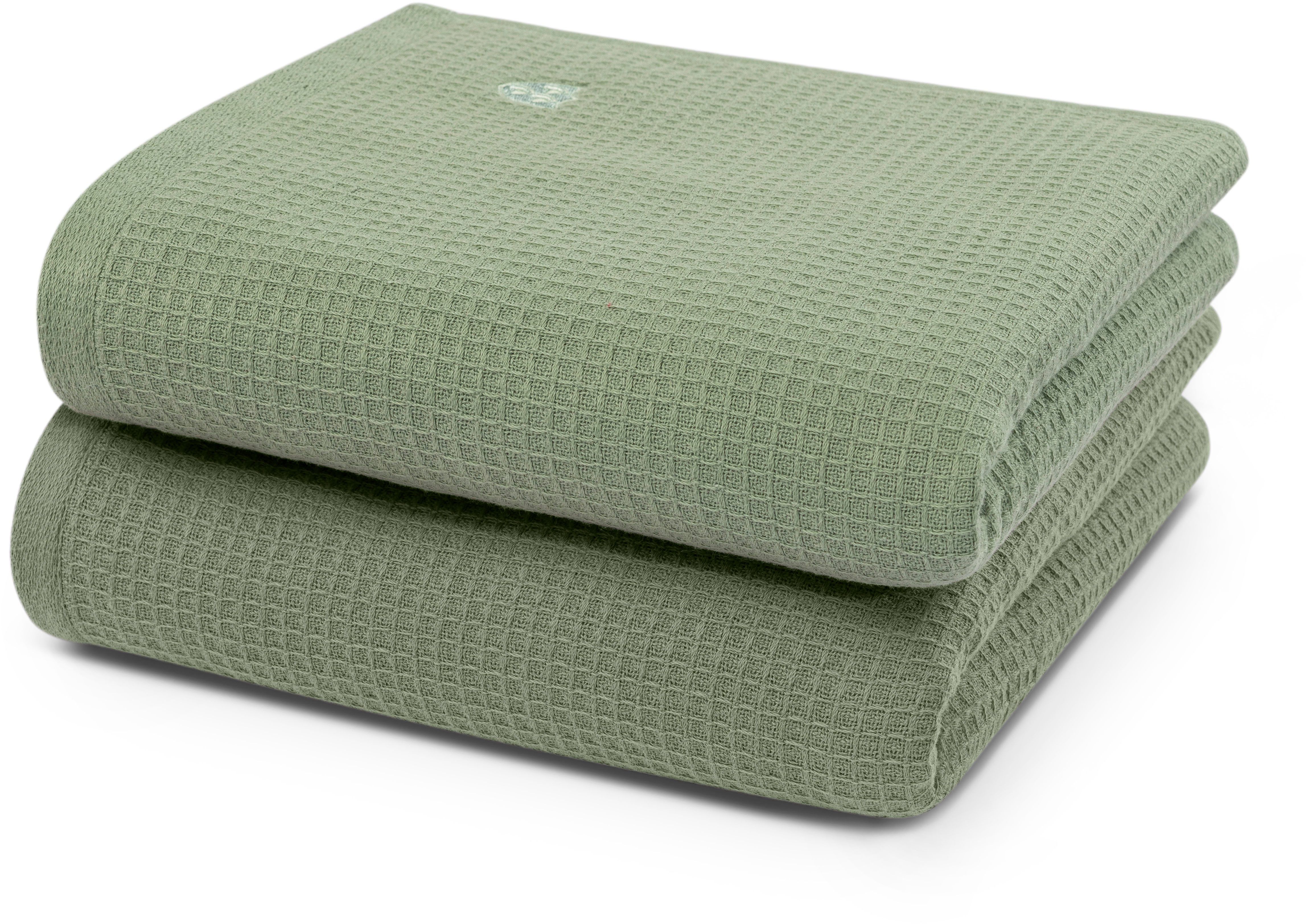 ROSS Handtücher Waffelpique, Frottier (Packung, 2-St), 100% Baumwolle