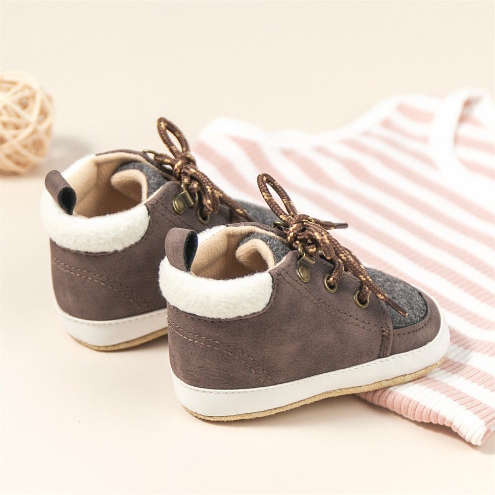 Baby-Schuhe, Babystiefel Schuhe rutschfeste hohe Sohle Kleinkinder weiche modische Rouemi