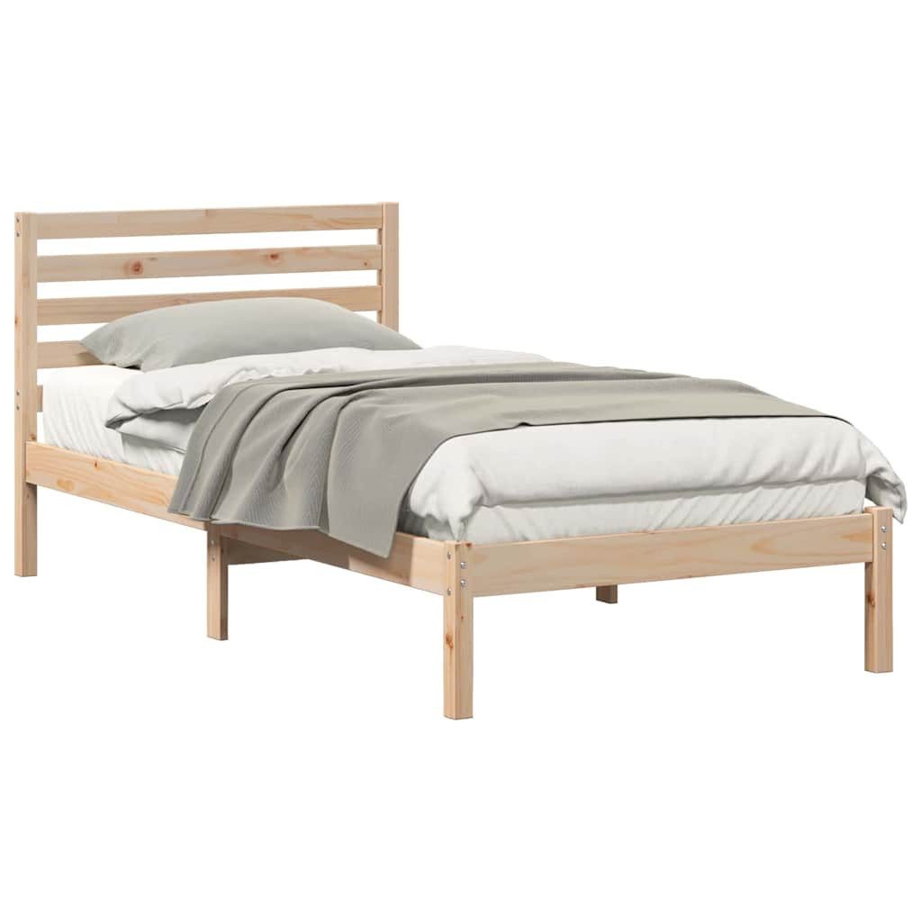 vidaXL Bett Bettgestell mit Kopfteil Braun günstig online kaufen