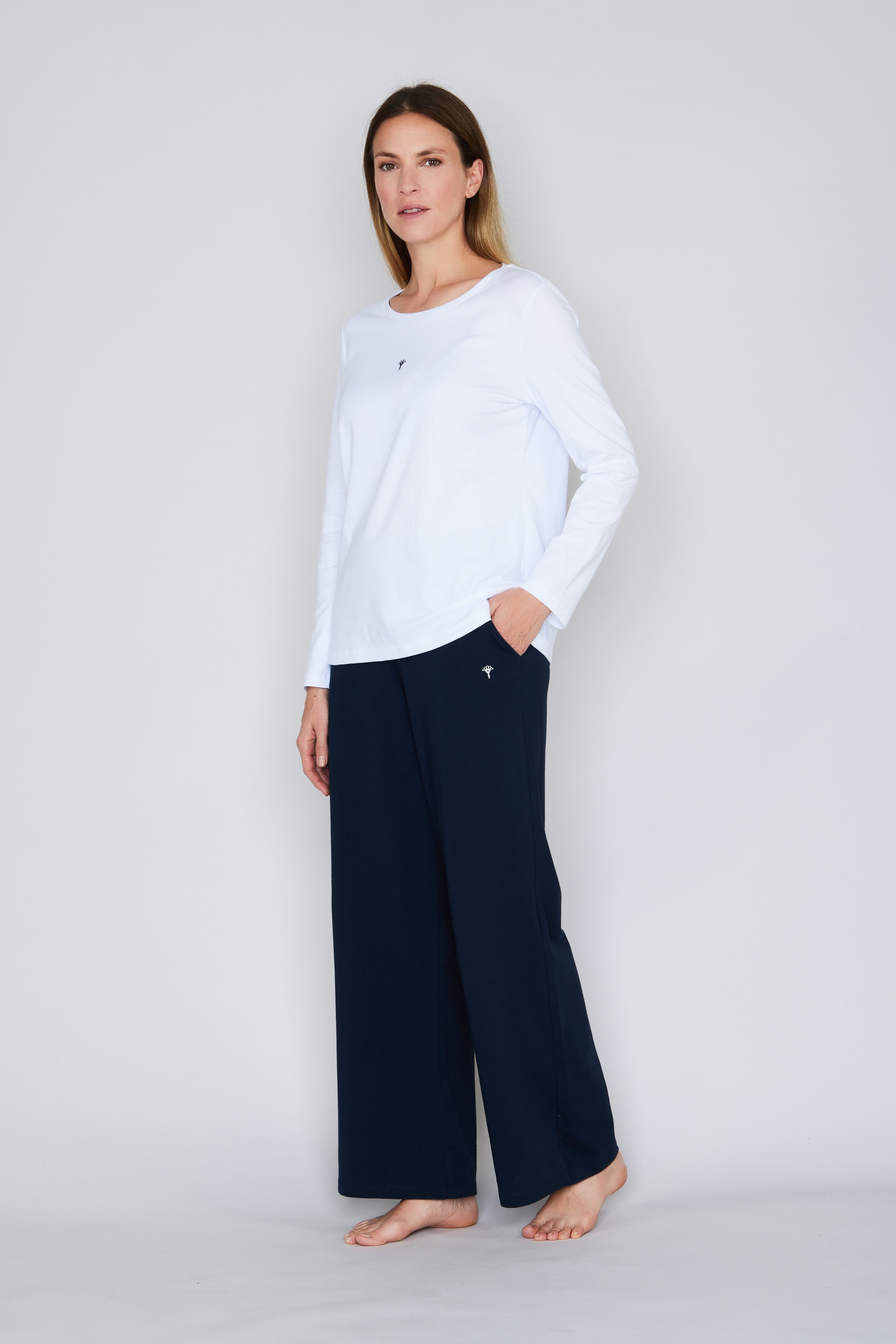 JOOP! Homewearhose Cosy mit elegantem High-Waist-Design