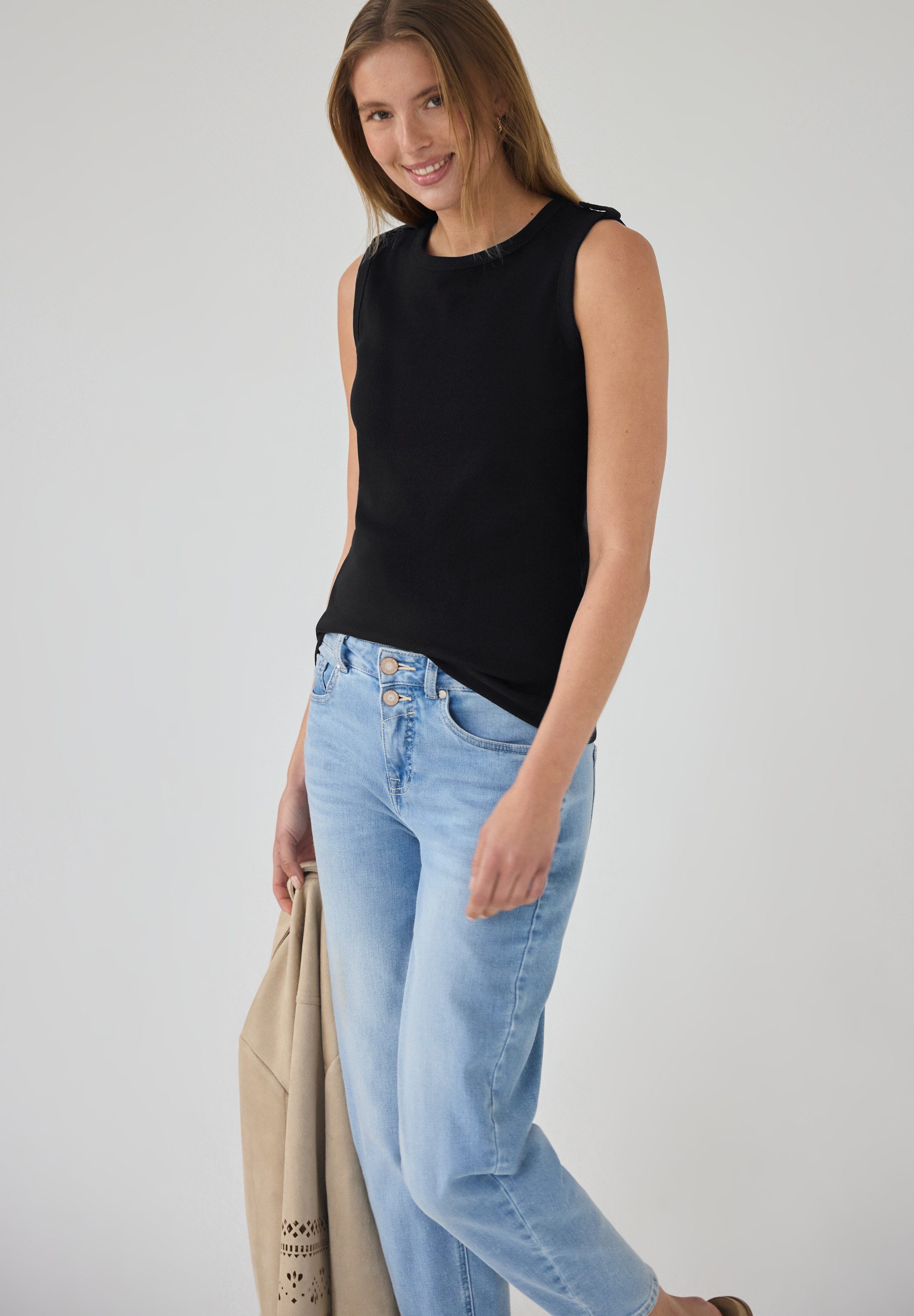 STREET ONE STUDIO Ripptanktop mit Rippstrick-Struktur