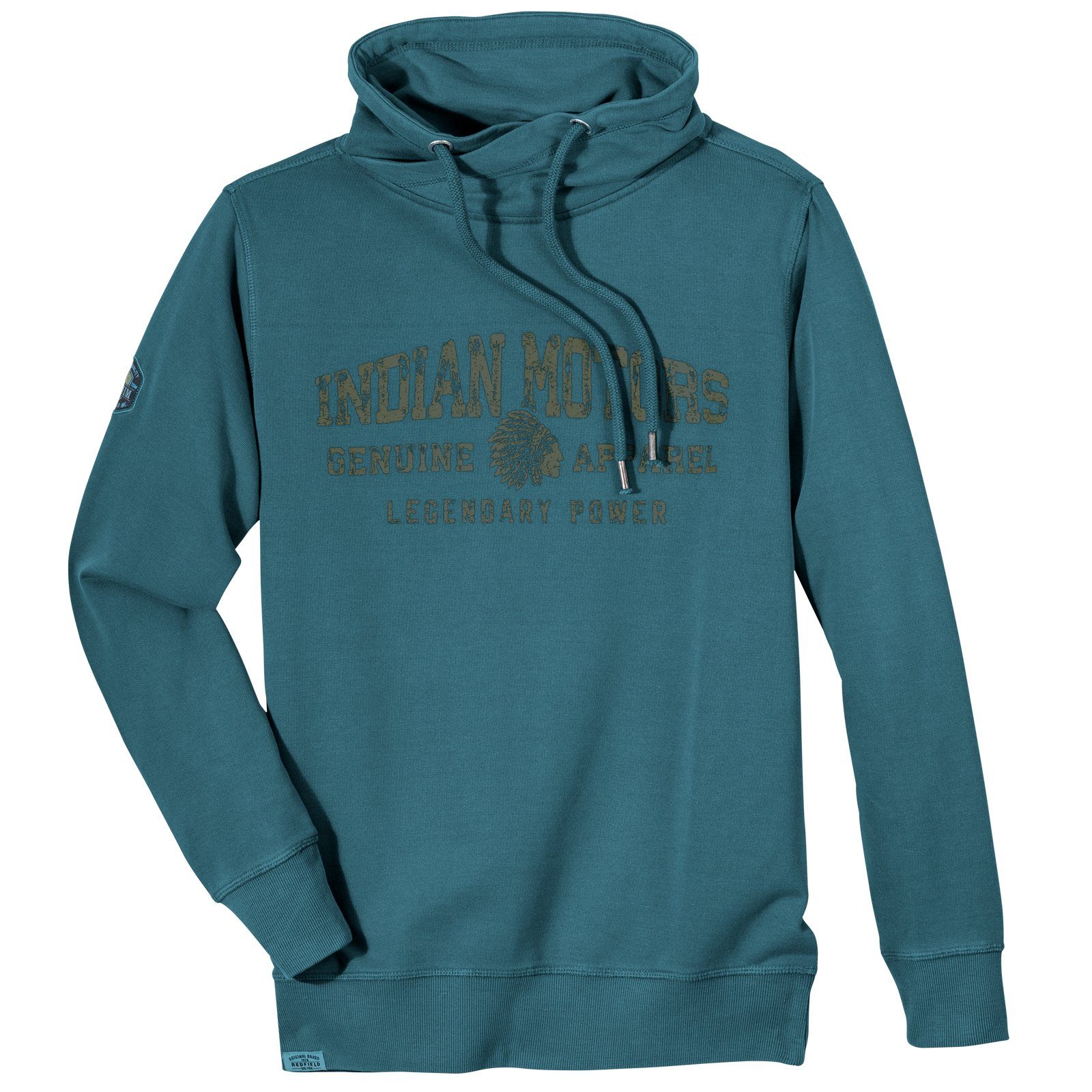 redfield Sweater Redfield modisches Used Sweatshirt Übergröße petrol