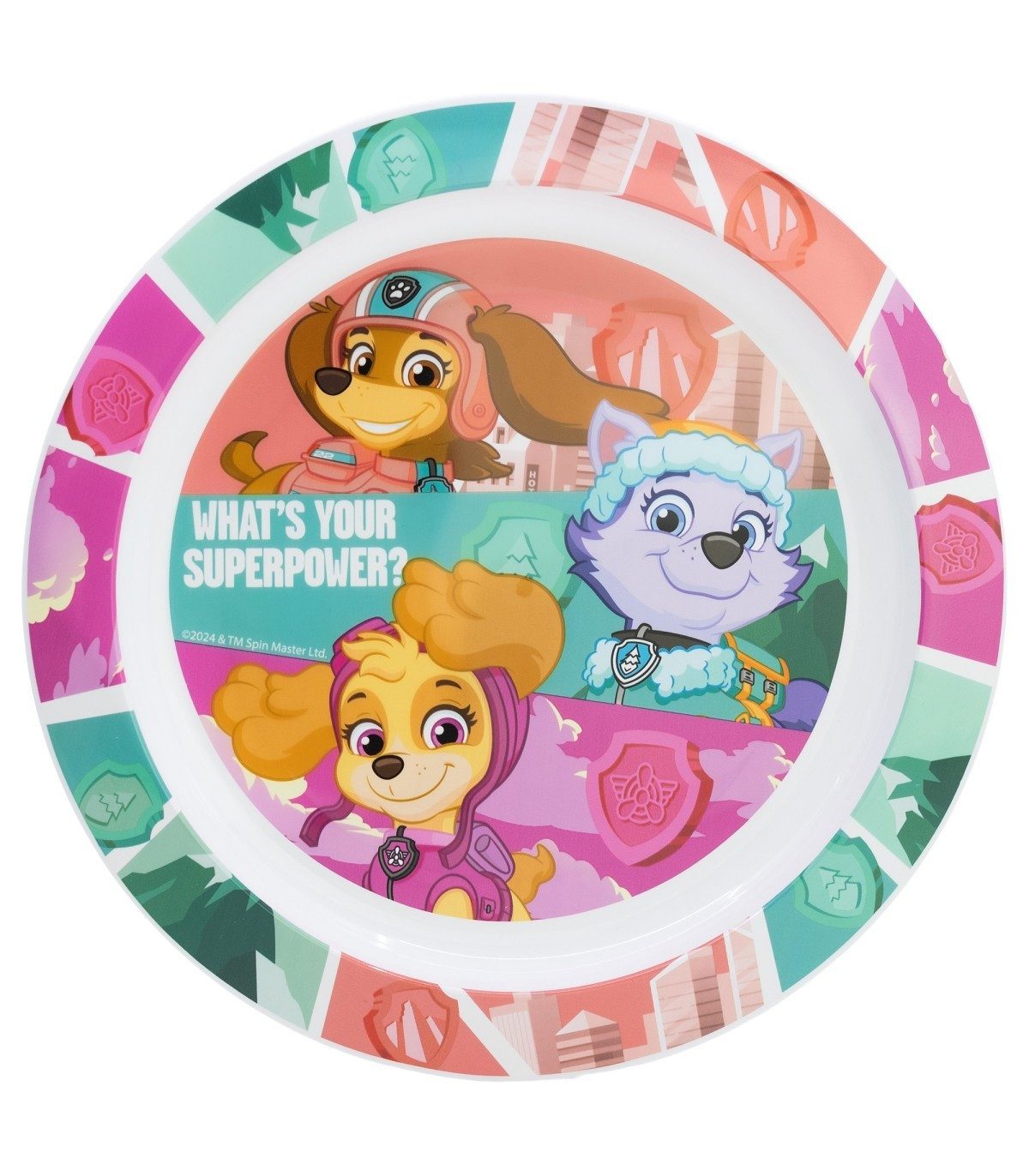 PAW PATROL Brotteller Kinder Teller Mikrowellengeeignet für zu Hause