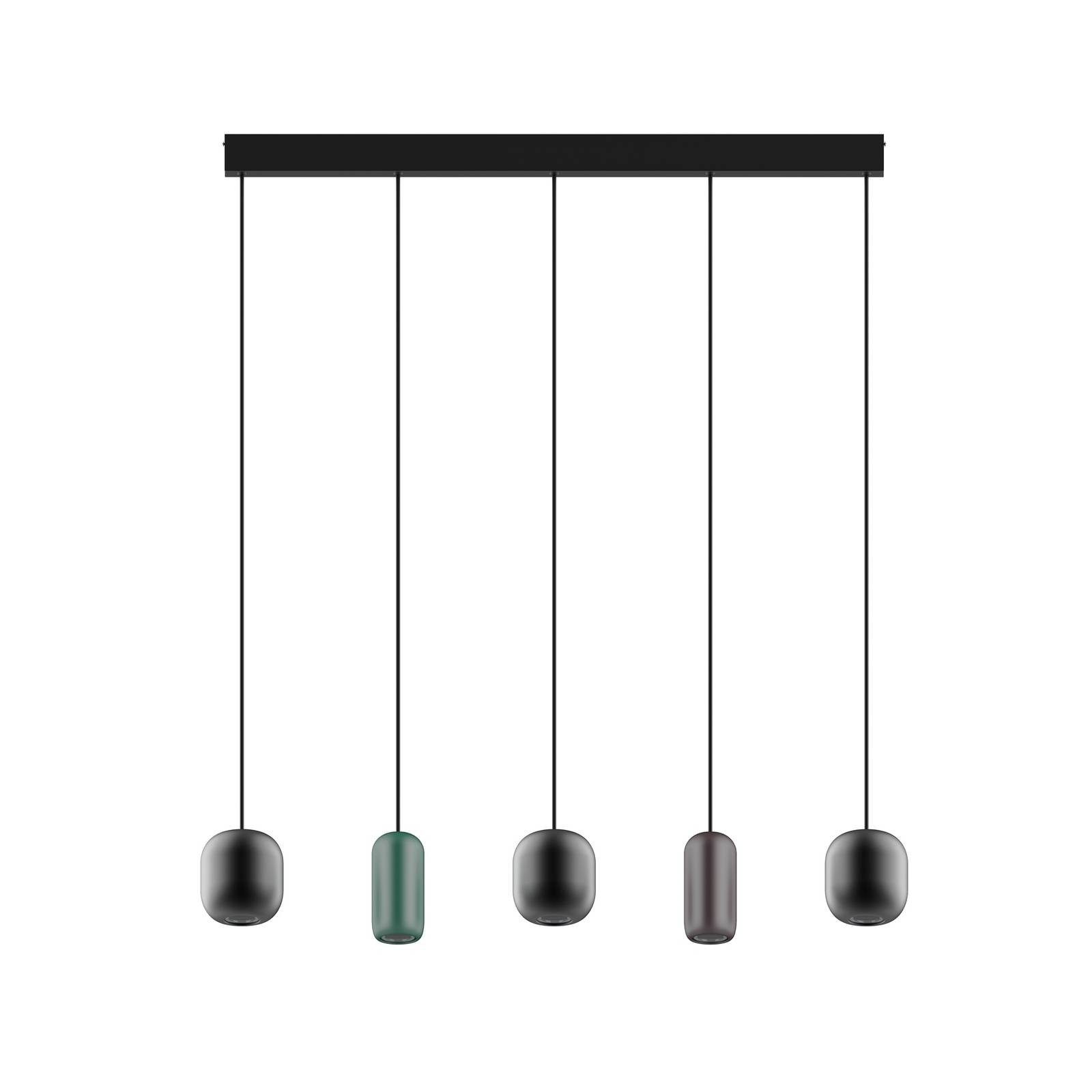 Lucande Hängeleuchte Narion, Nicht enthalten, 5 x 10 W LED