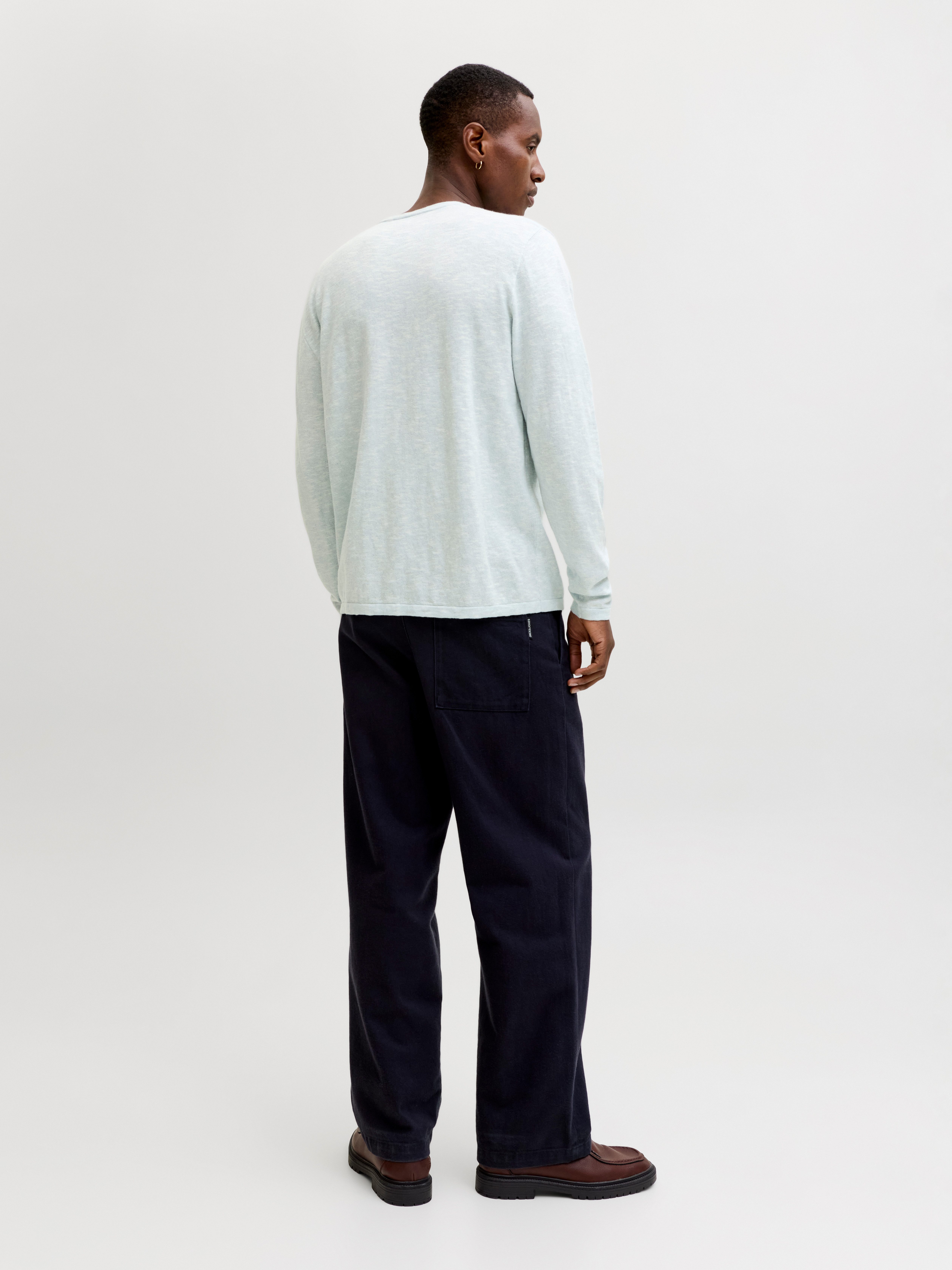 Jack & Jones Rundhalspullover JJESUMMER KNIT CREW NECK SN mit Rundhalsausschnitt