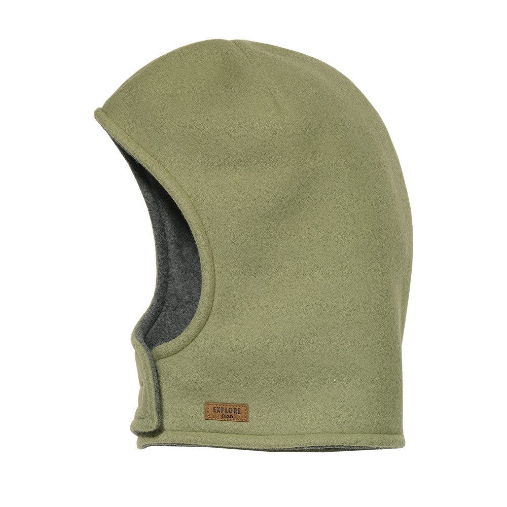 MAXIMO Beanie GOTS MINI-Schlupfmütze Baumwollfleece, Klettverschluß (1-St) Baumwollfleece