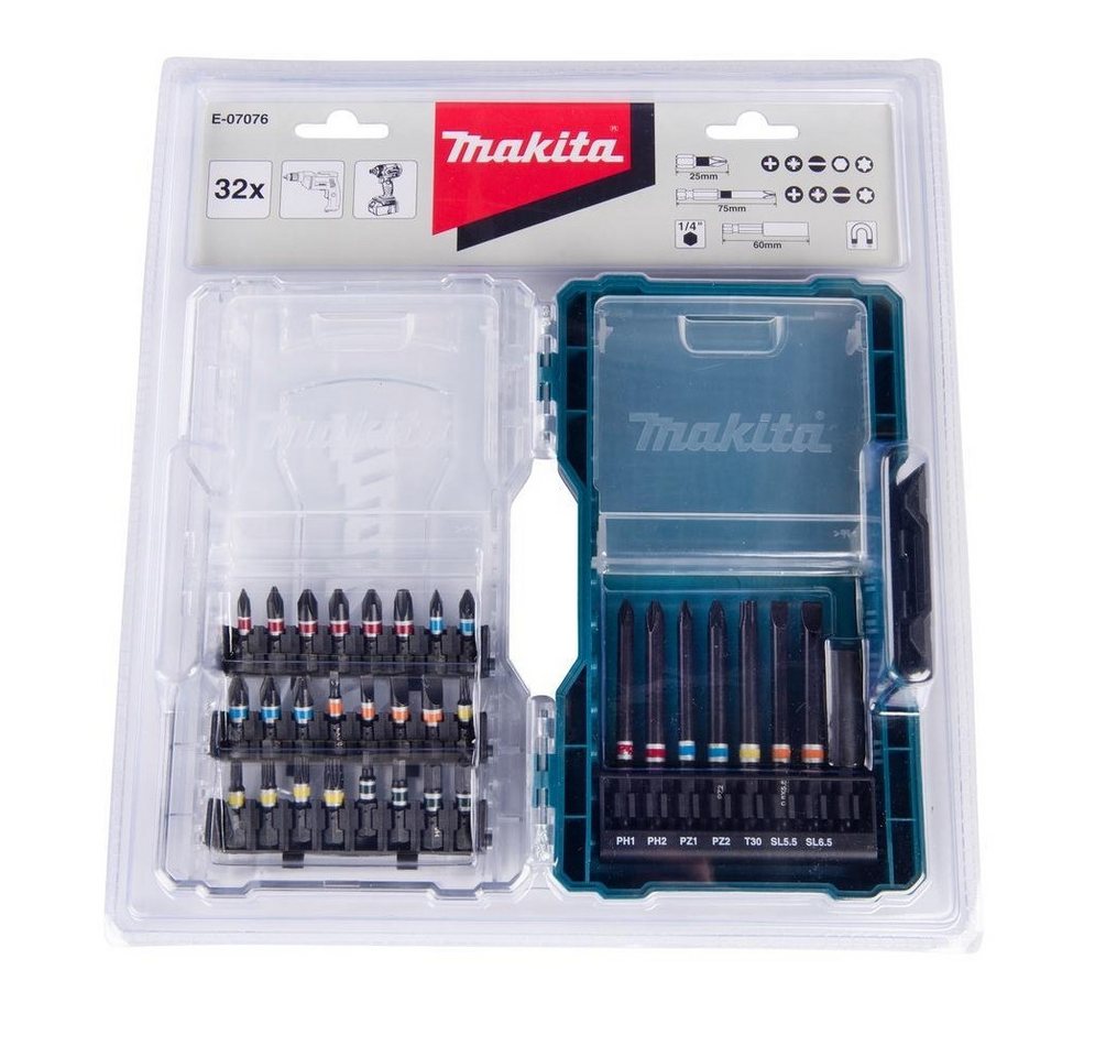 Thumbnail - Makita Bit-Set Bit-Set E-07076 in Box 32 teilig 75 x 25 mm lang, in Box