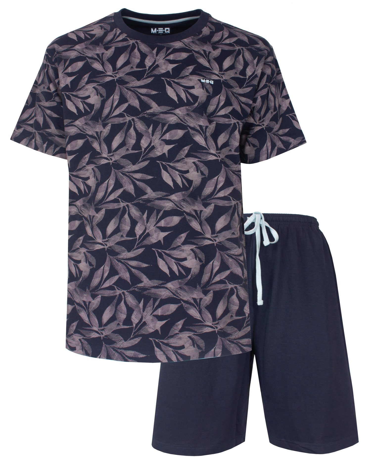 M.E.Q. Shorty Modischer Herren Schlafanzug kurz (2 tlg) Baumwolle