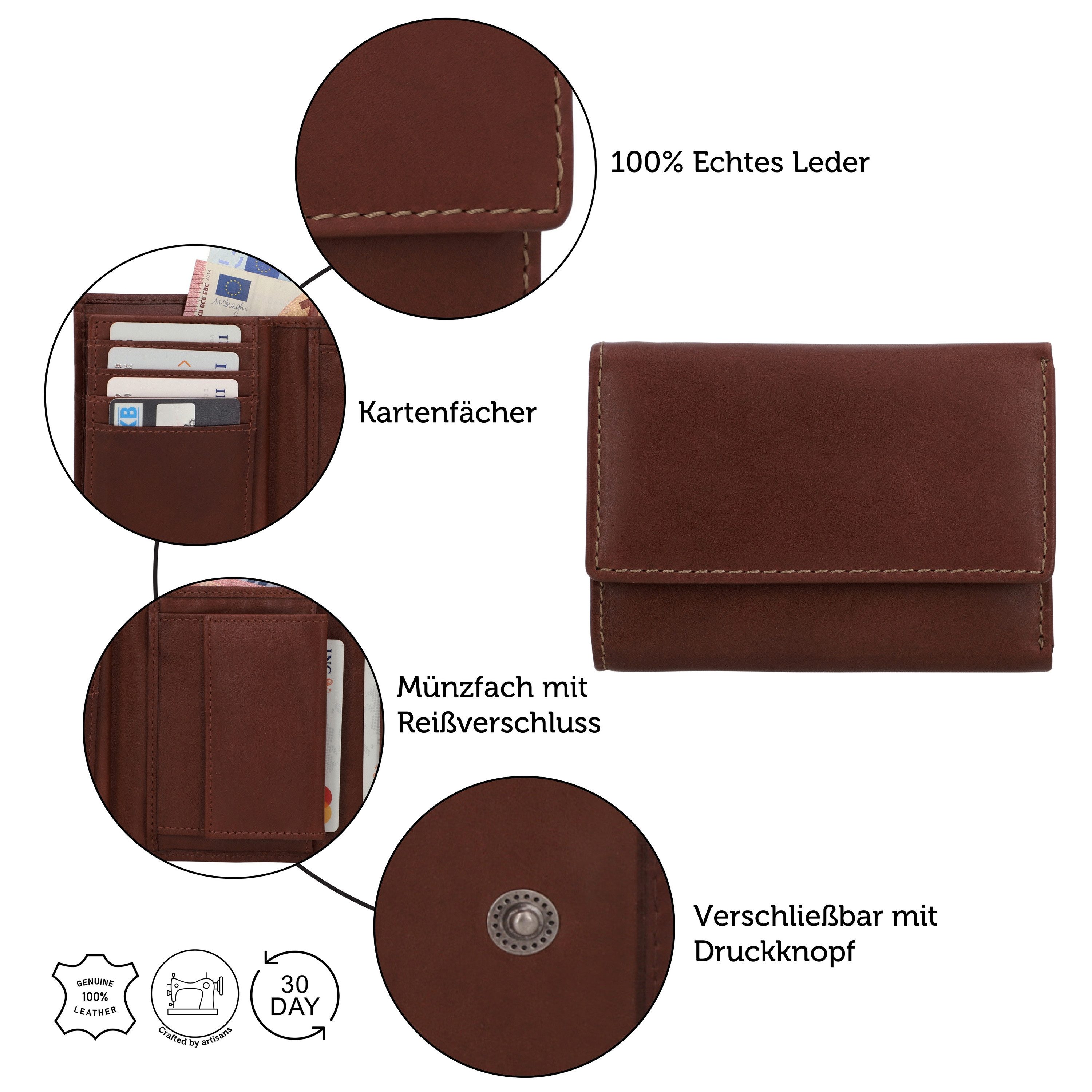 Gusti Leder Geldbörse Gusti Leder woman wallet Tessa (Querformat, 1-tlg., Querformat)