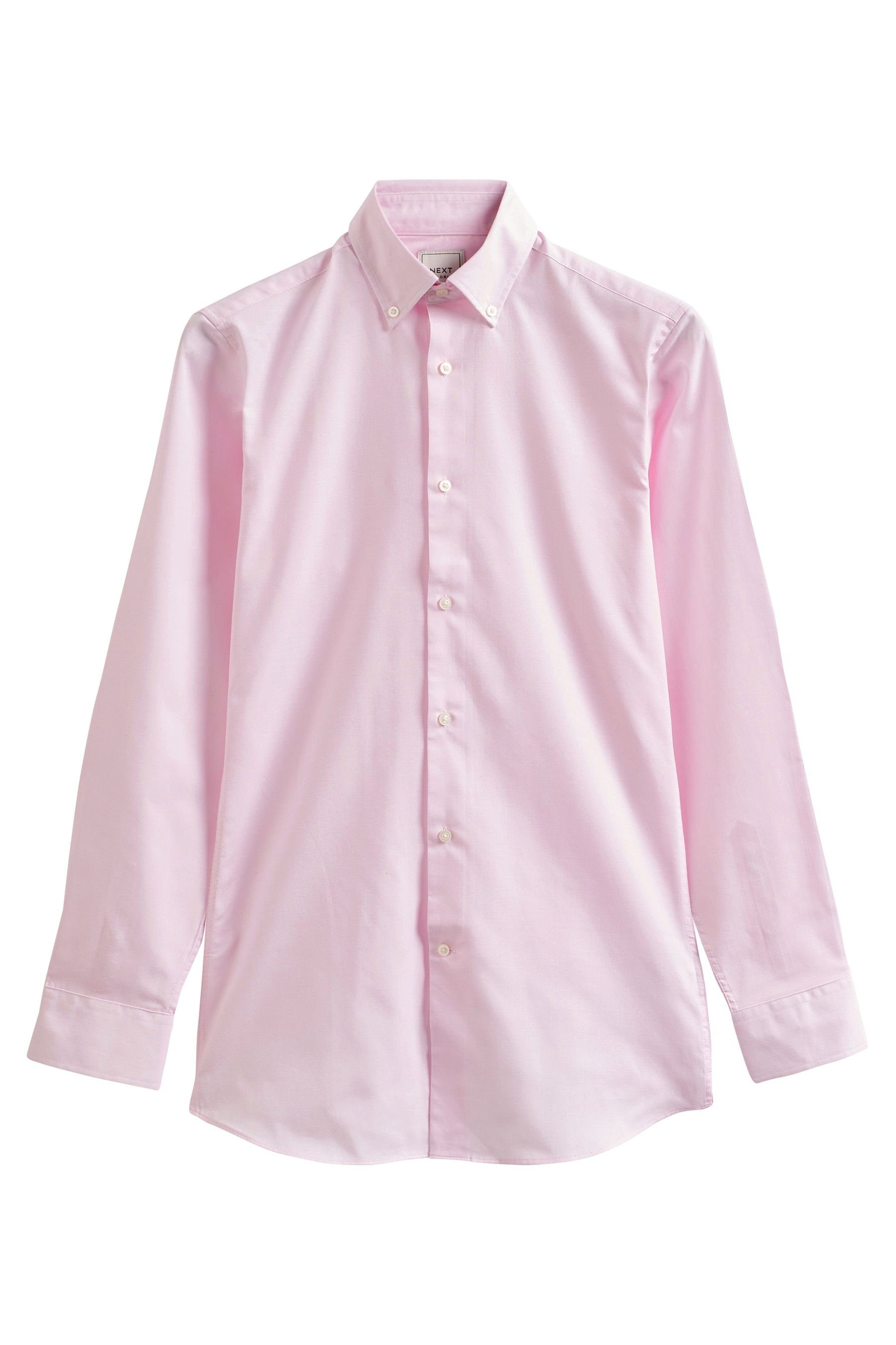 Next Langarmhemd Pflegeleichtes Slim Fit Oxford-Hemd günstig online kaufen