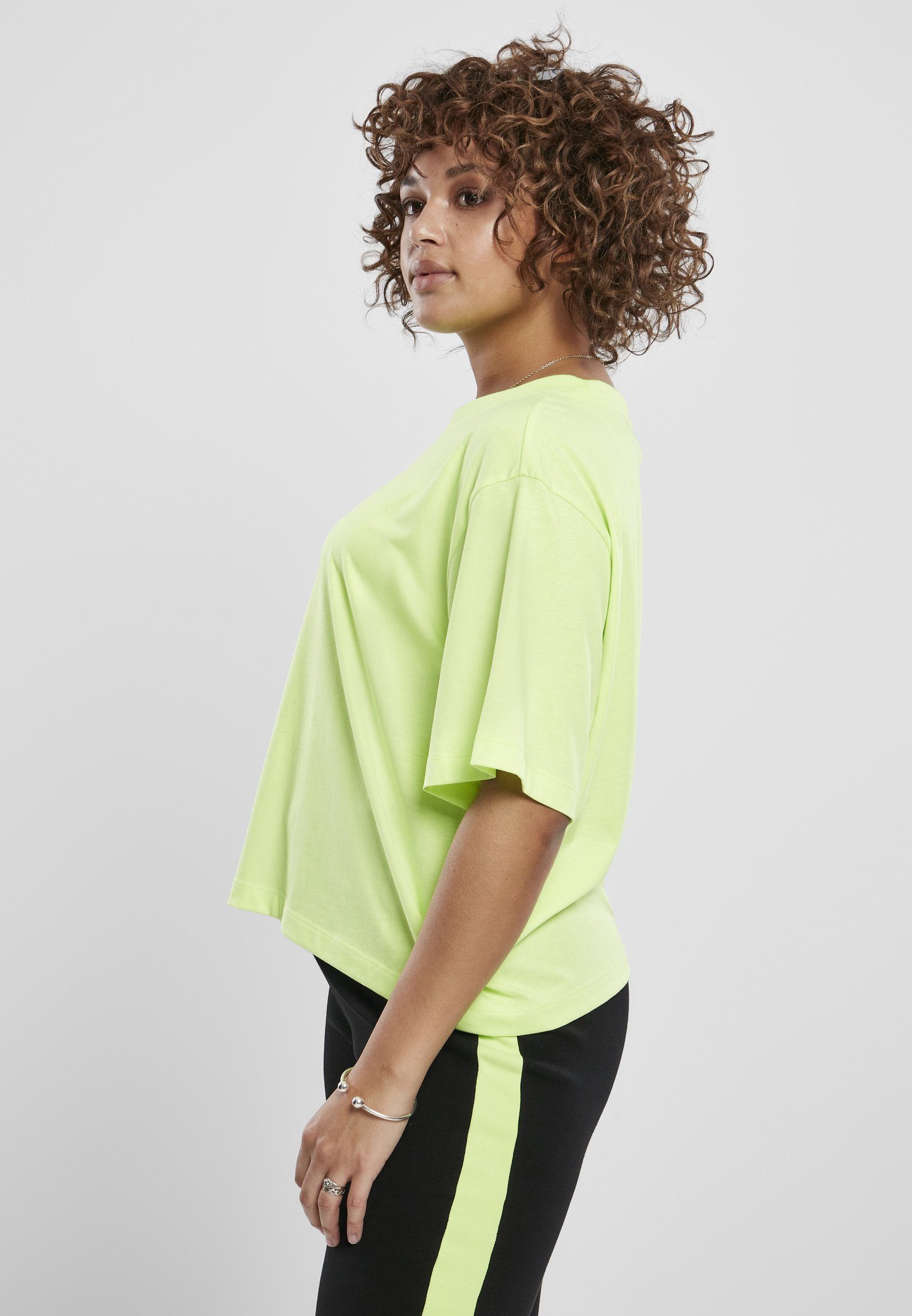 Tee Short (1-tlg) CLASSICS Damen URBAN Oversized T-Shirt Ladies 2-Pack Neon