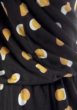Buffalo Jerseykleid mit Bändern zum Knoten, kurzes Sommerkleid mit 3/4-Ärmeln, Strandkleid