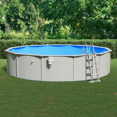 furnicato Pool mit Sicherheitsleiter 550x120 cm