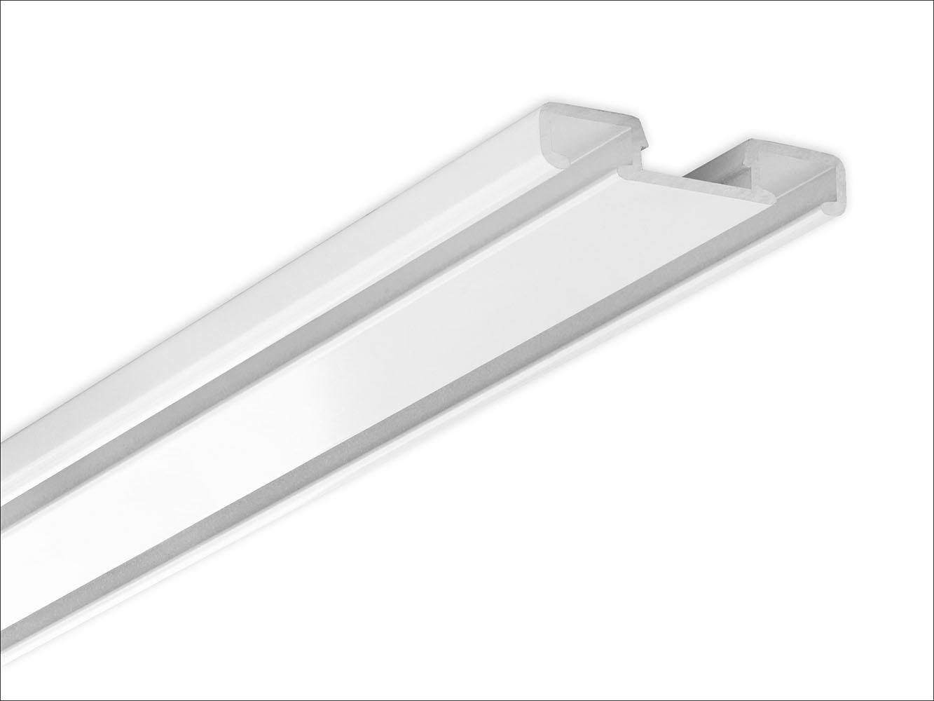 Good Life Gardinenschiene Samu, 2-läufig, Fixmaß, verschraubt, Aluminium, extra flache Alu-Schiene