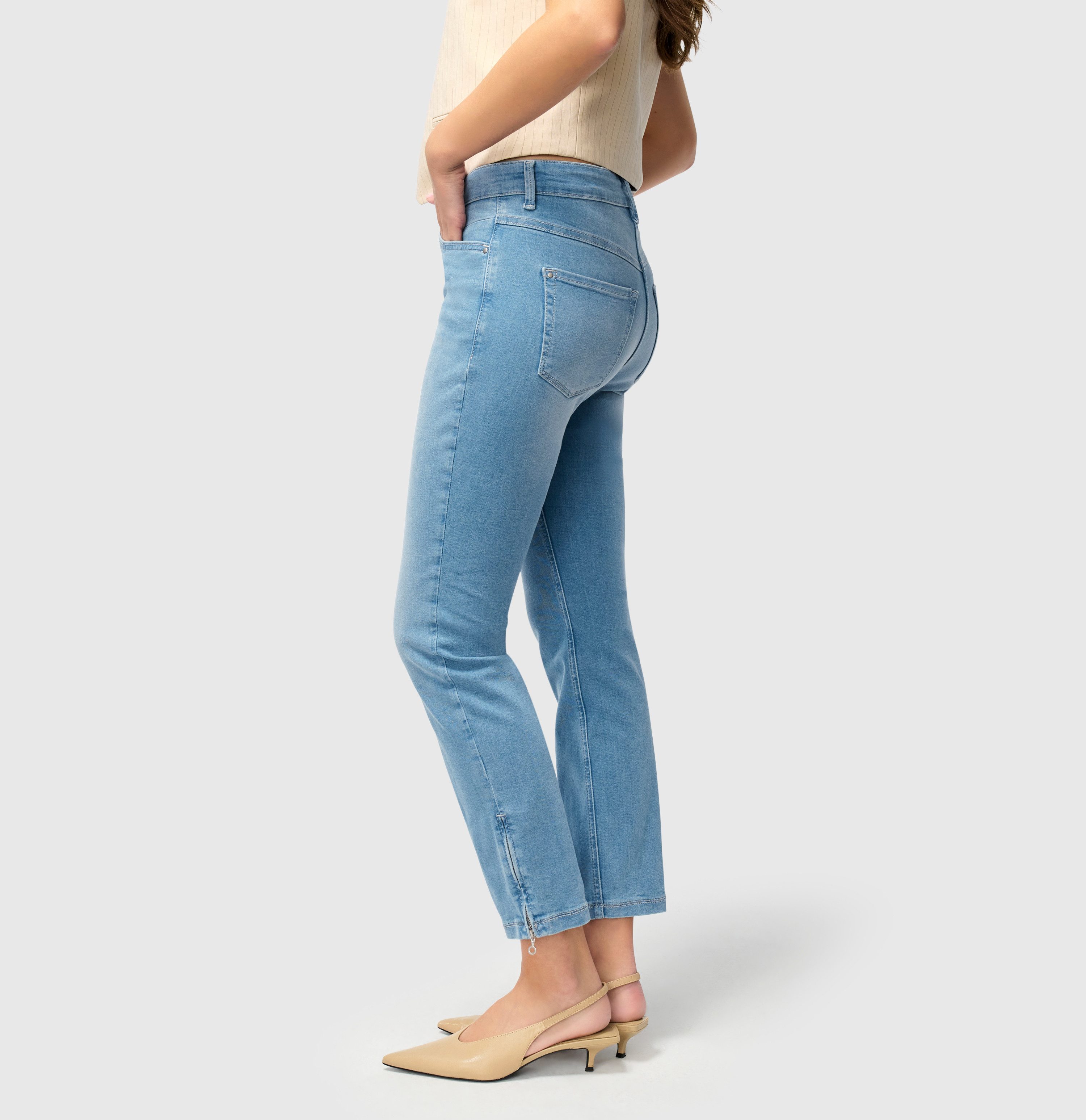 MAC 7/8-Jeans "Dream Chic", verkürzte Form mit Reißverschluss günstig online kaufen