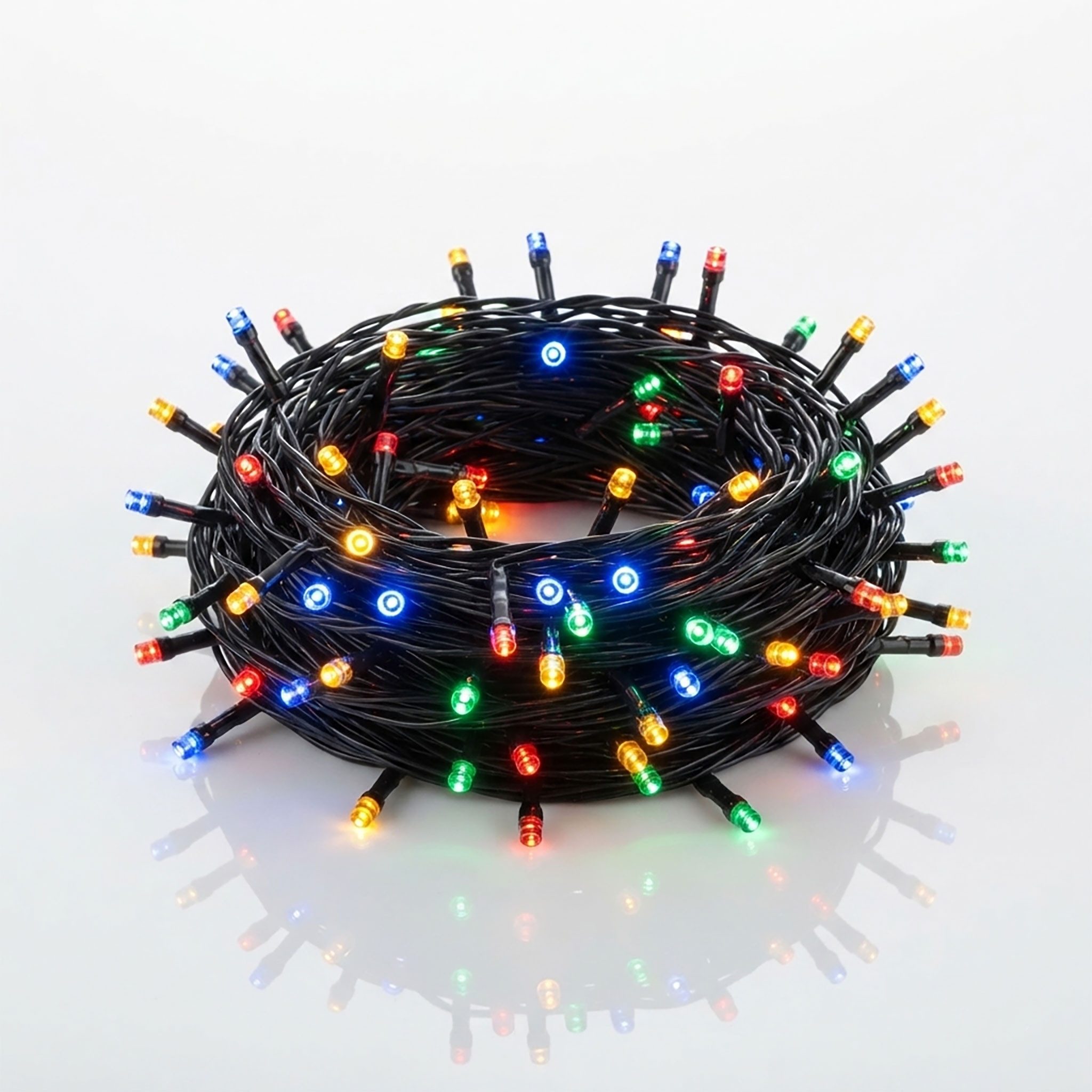 Spetebo Lichterkette LED Weihnachts Lichterkette bunt - 80 LED, 80-flammig
