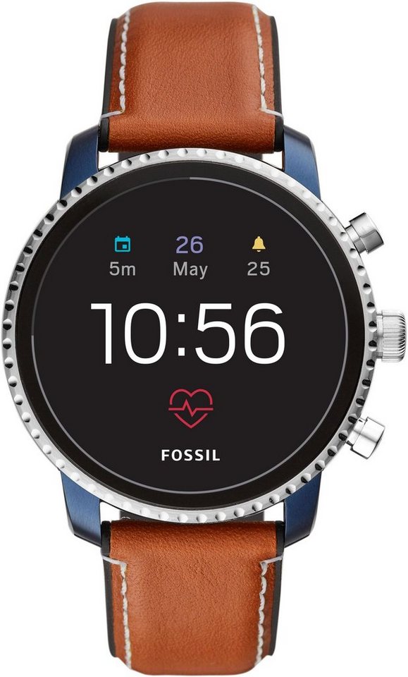 Fossil Smartwatches Q EXPLORIST HR, FTW4016 Smartwatch (Wear OS by Google, mit individuell