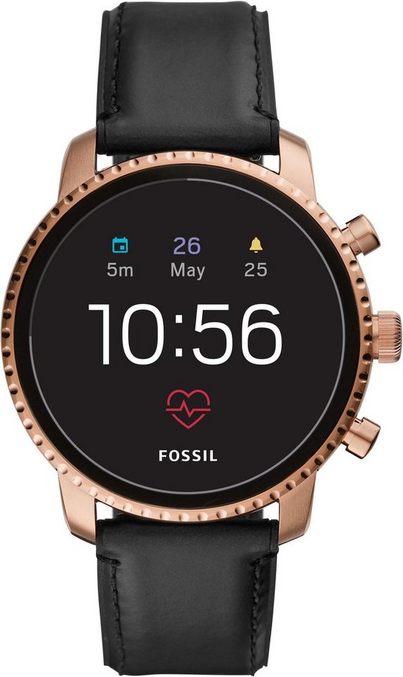 Fossil Smartwatches Q EXPLORIST HR, FTW4017 Smartwatch (Wear OS by Google, mit individuell