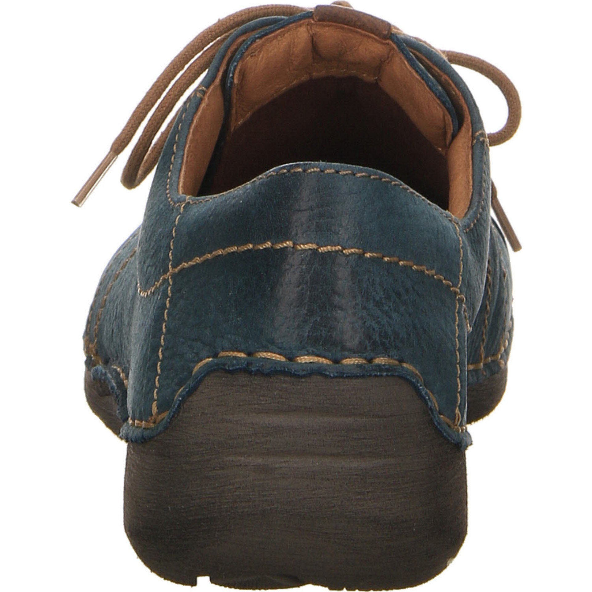 Josef Seibel Damen Schnürhalbschuhe Schnürschuh 20 Veloursleder Fergey blau-mittel Schnürschuh