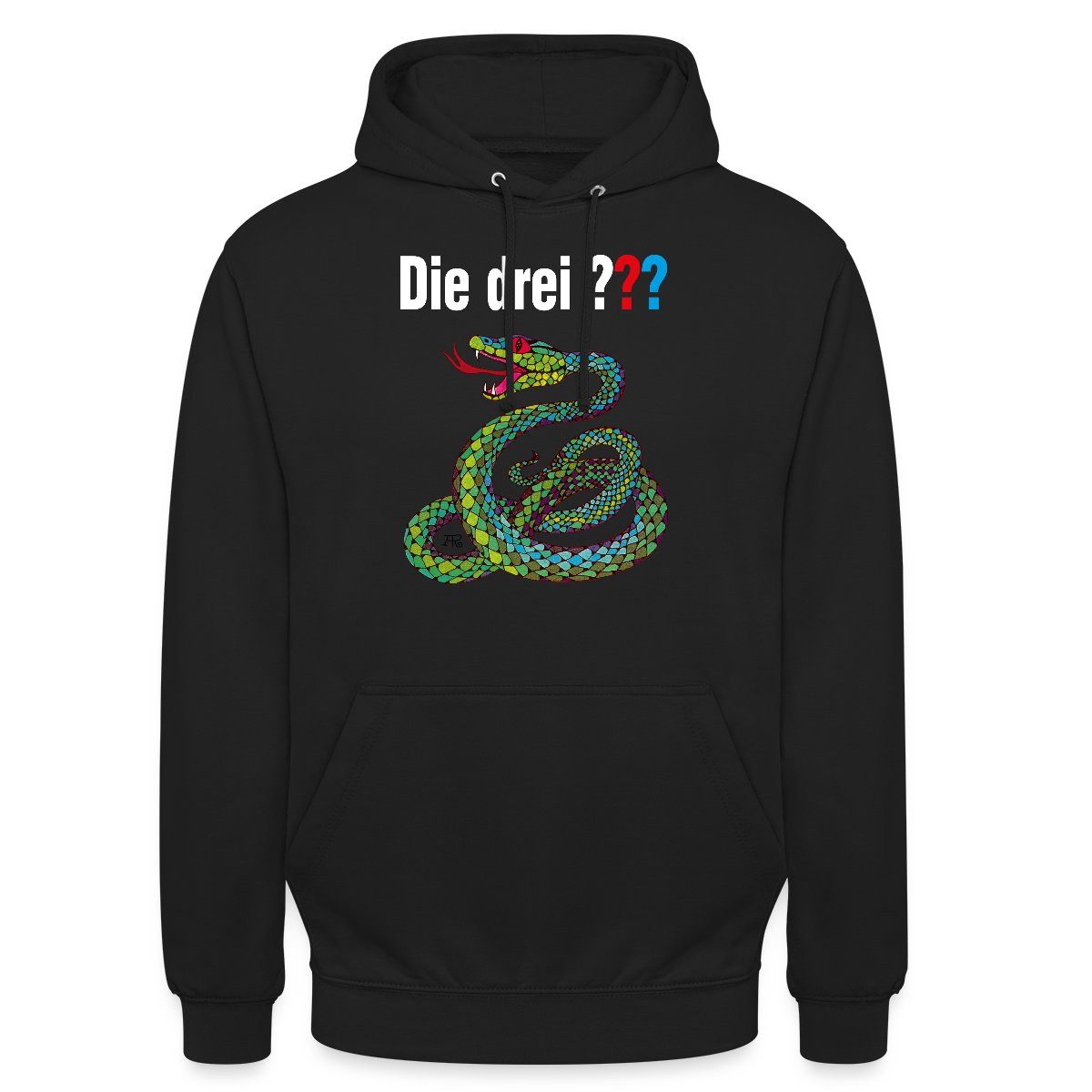 Spreadshirt Hoodie Die Drei Fragezeichen und die singende Schlange Unisex Hoodie (1-tlg)