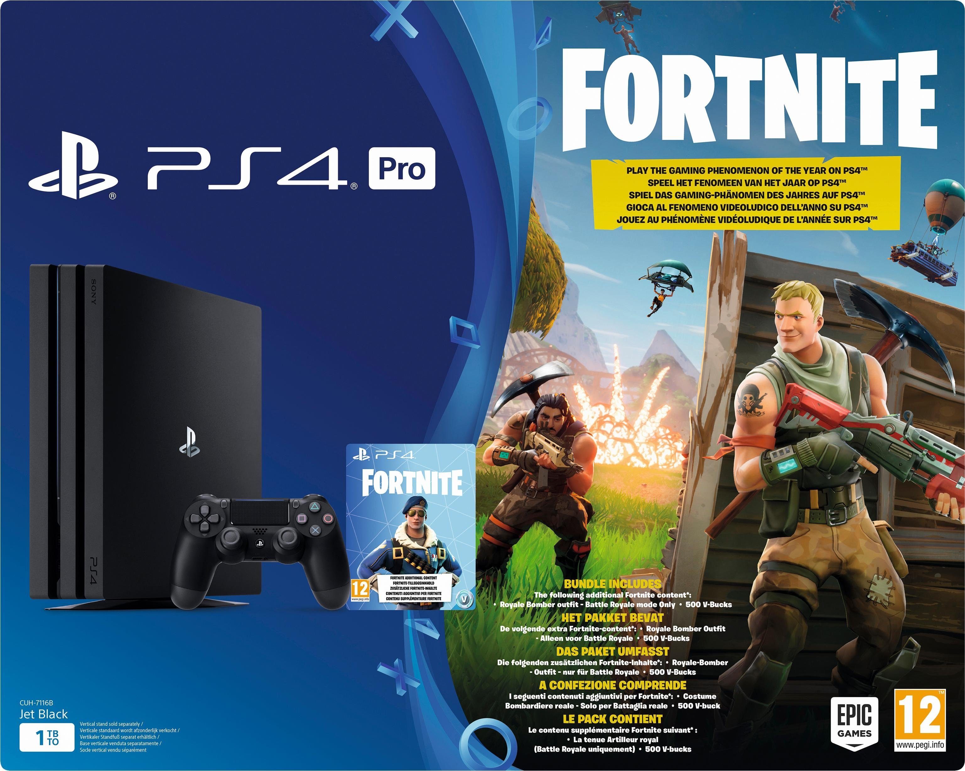 playstation 4 pro 1tb konsolen bundle inkl fortnite - fortnite ps4 vollversion