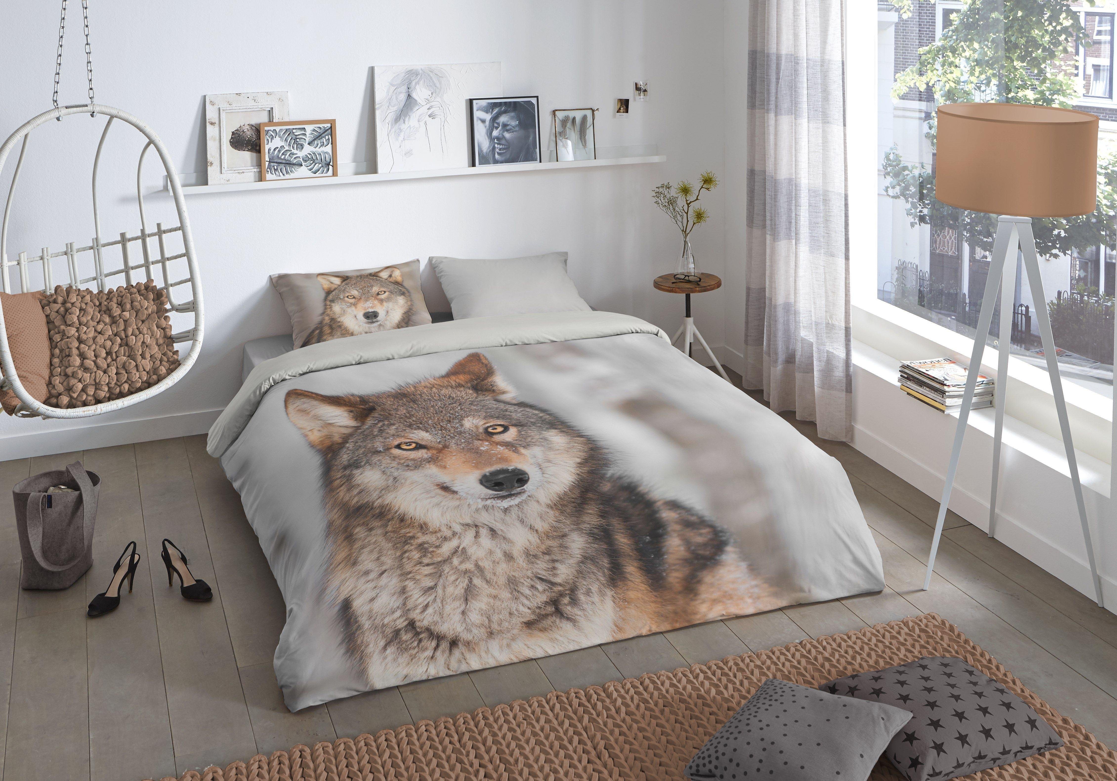 Wendebettwäsche »Wolf«, , mit Wolf Motiv Wendebettwäsche »Wolf«, , mit Wolf Motiv