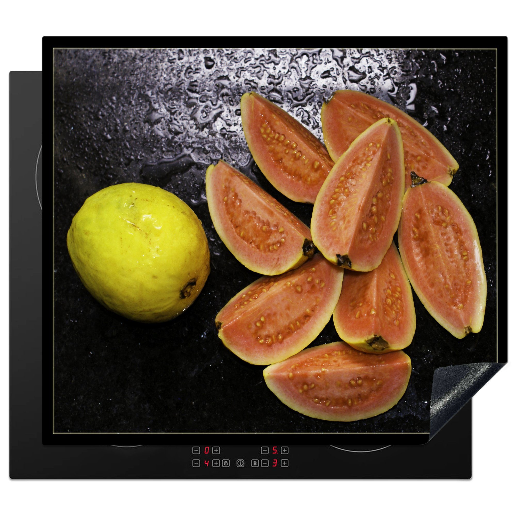 Wandtafel, cm, Herdblende-/Abdeckplatte 59x52 Guave tlg), Induktionsmatte einer einer Ceranfeldabdeckung Das küche, die MuchoWow für reifen Innere (1 auf Vinyl,