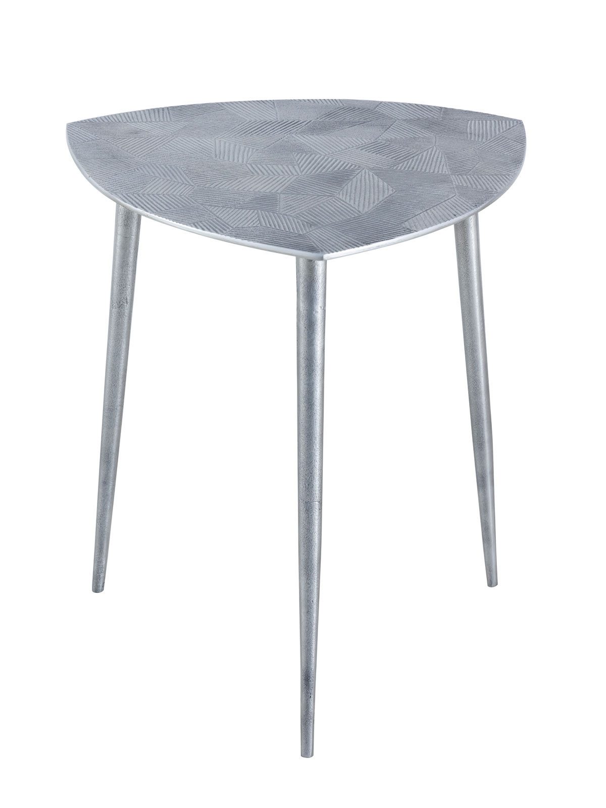 Amagohome Beistelltisch Beistelltisch Metall Dekotisch Alster 40x45x40 cm dreieckig klass. Des