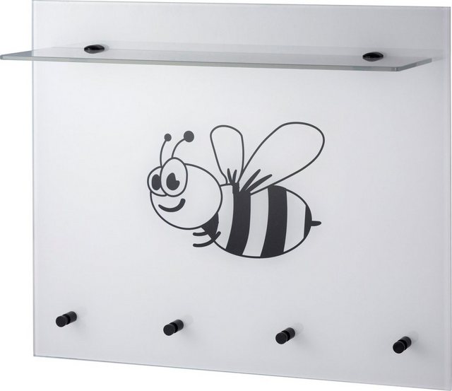 GGG MÖBEL Garderobenpaneel »Biene«, aus Glas mit Ablage-Otto