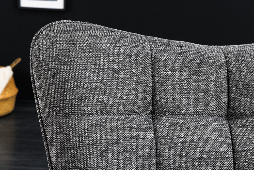 riess-ambiente Sessel SCANDINAVIA grau / natur (Einzelartikel, 1-St), Wohnzimmer · Stoff · Massivholz · mit Armlehnen · Scandinavian Design – Bild 4 von 5