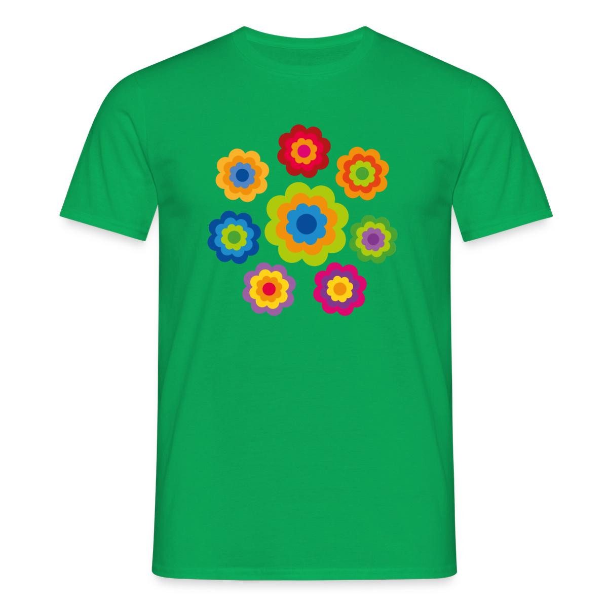 Spreadshirt T-Shirt 70er Jahre Hippie Flower Power Kostüm Blumen Fasching Männer T-Shirt (1-tlg)