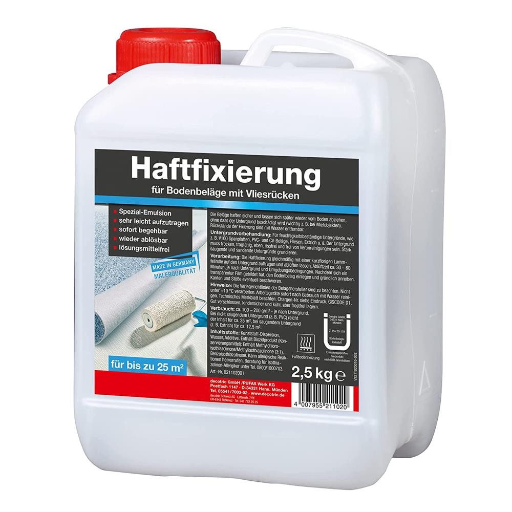 PUFAS Klebstoff decotric Haftfixierung für Teppichböden, 2,5 kg