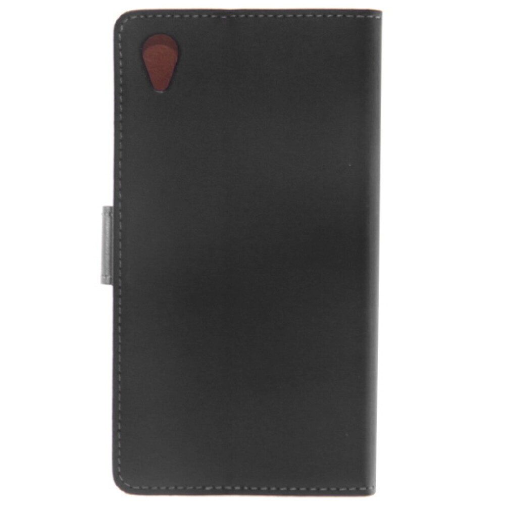 Handytasche Slim Leder Book Case Handyhülle für Sony Xperia Z1 schwarz (Flip Cover)