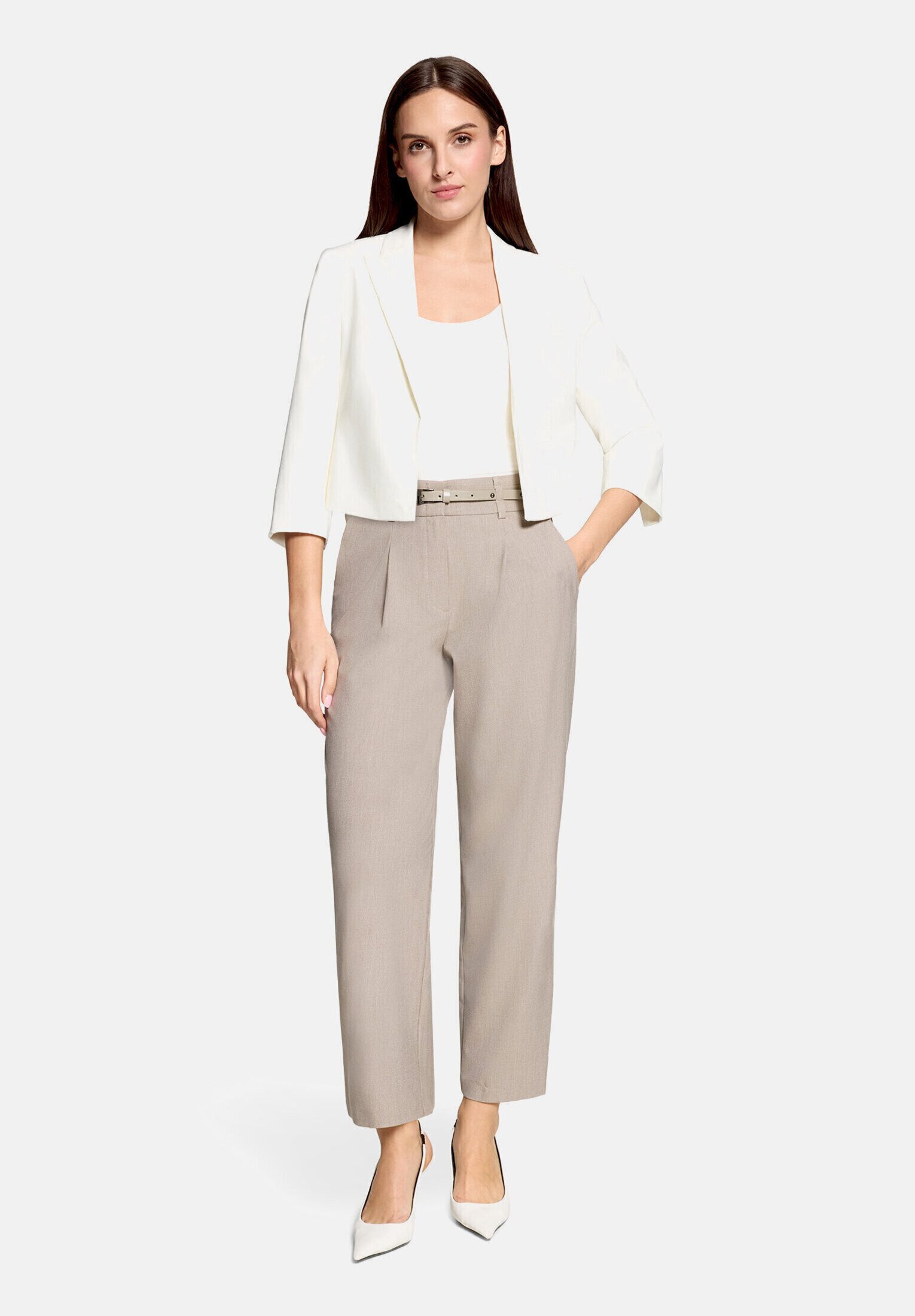 Stoffhose Damen unifarben