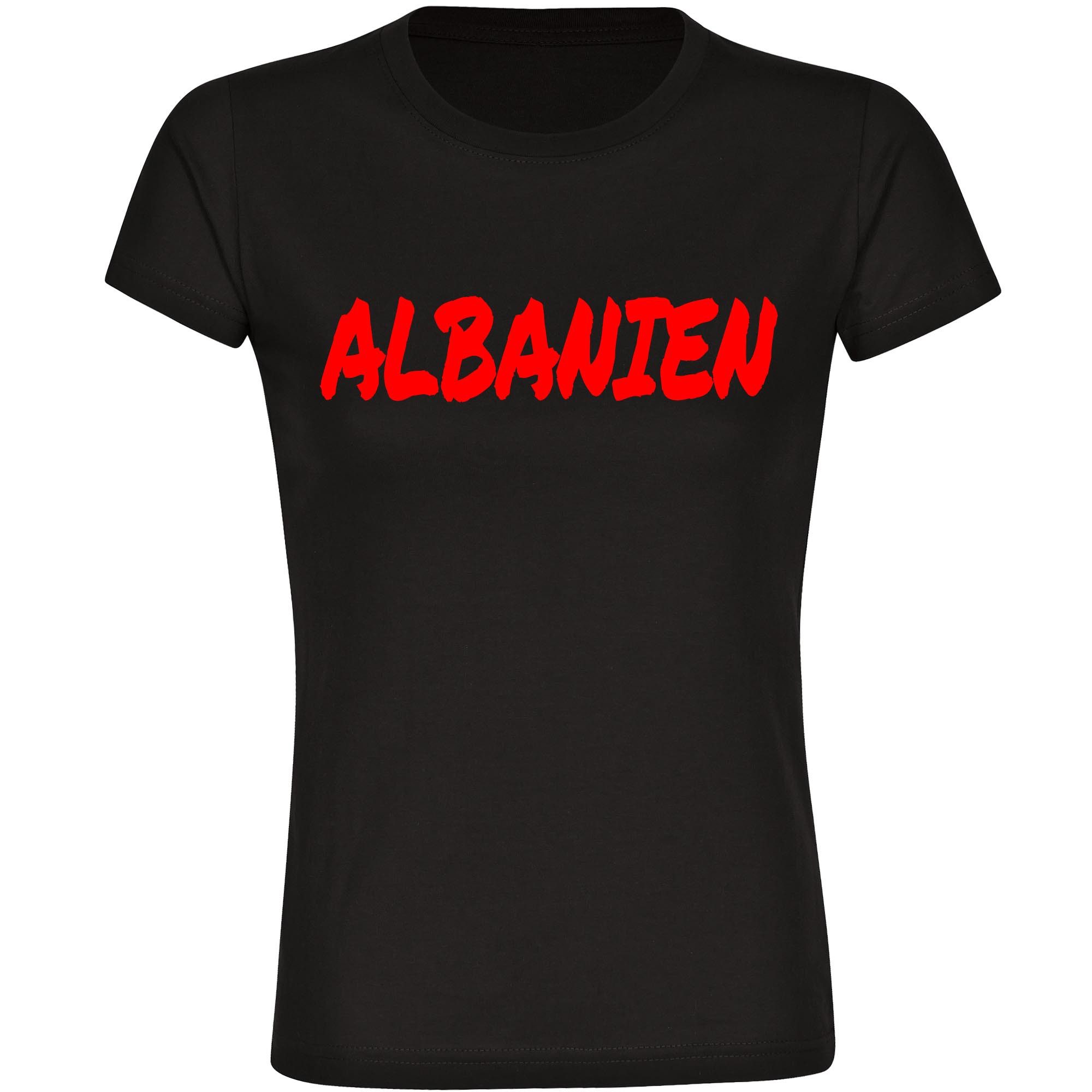multifanshop T-Shirt Damen Albanien - Textmarker - Frauen