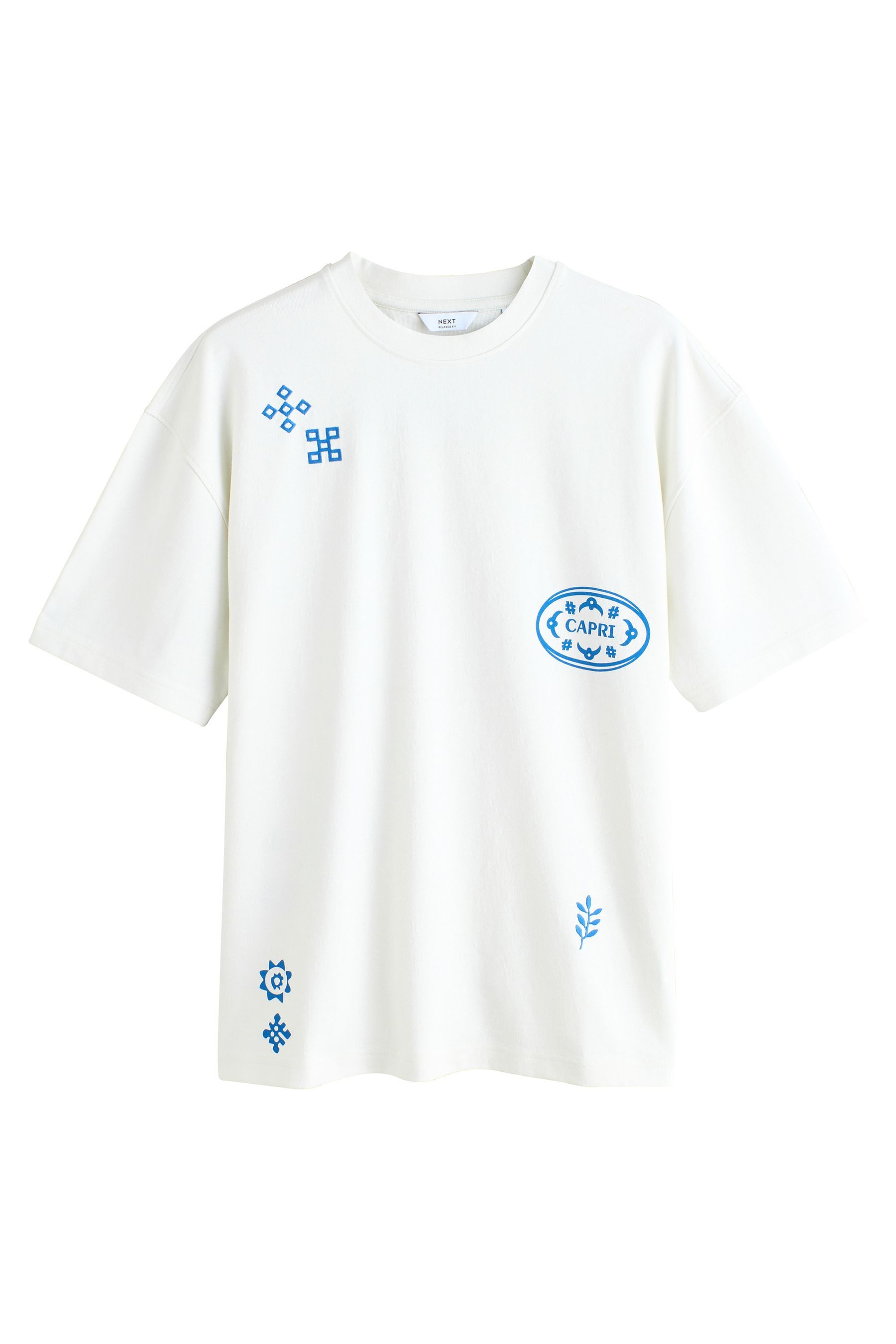Next T-Shirt T-Shirt mit floralem Placement-Print (1-tlg)