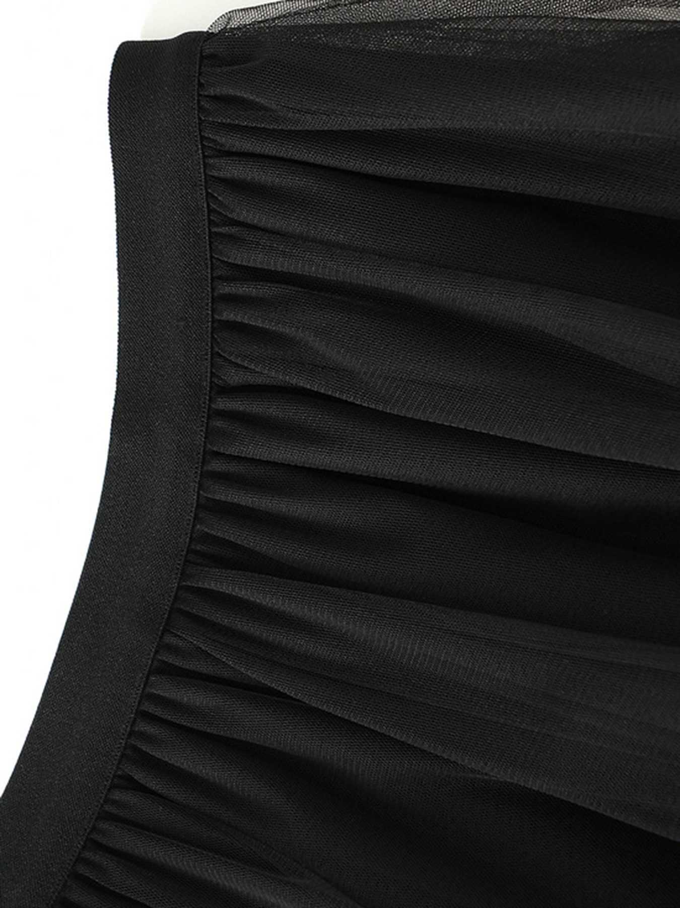 DEBAIJIA Meshrock Damen Frühling Herbst High Waist geschichteter Tüll-Tortenrock