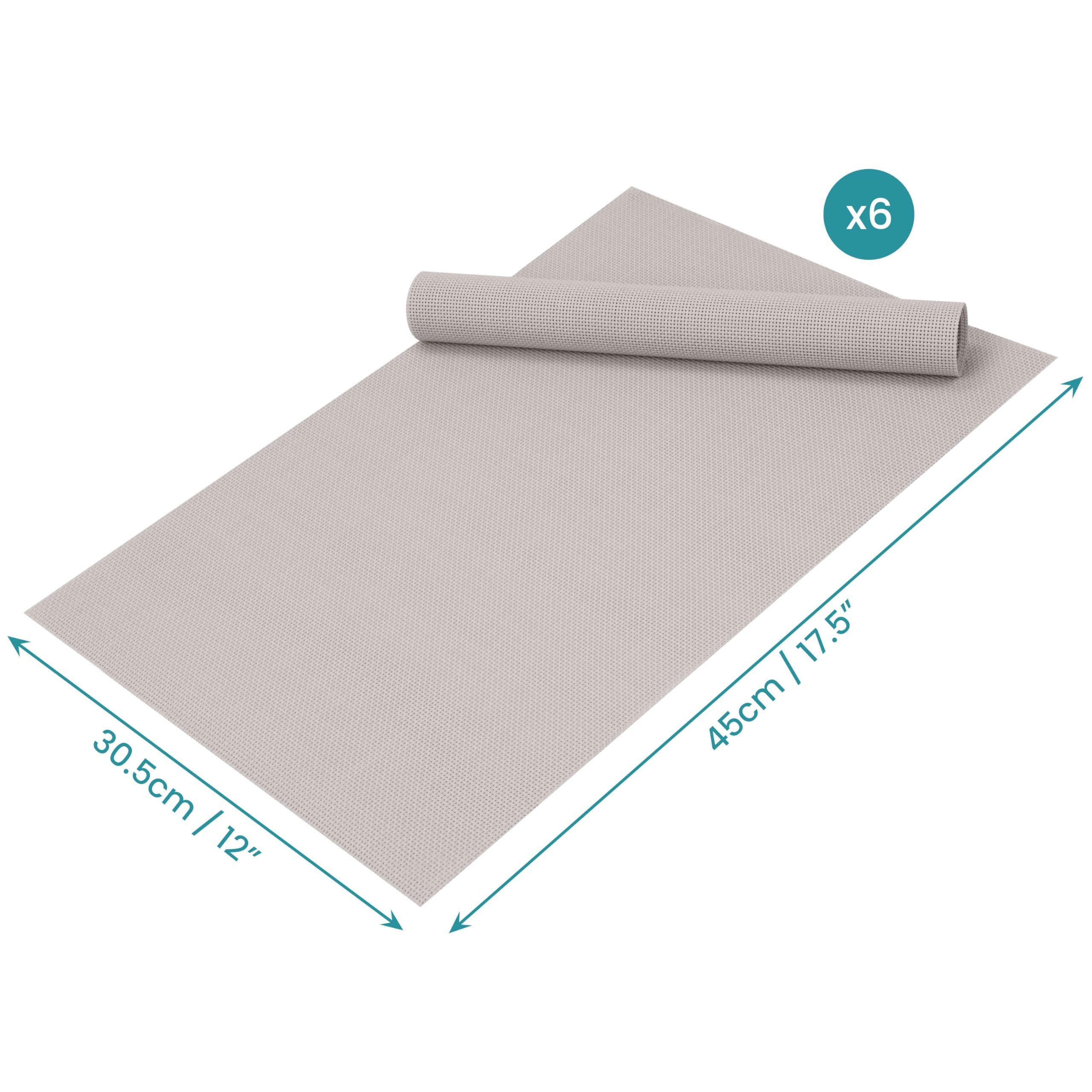 Belle Vous Platzset Belle Vous 6er Pack Grauer PVC-Tischsets - rutschfeste günstig online kaufen