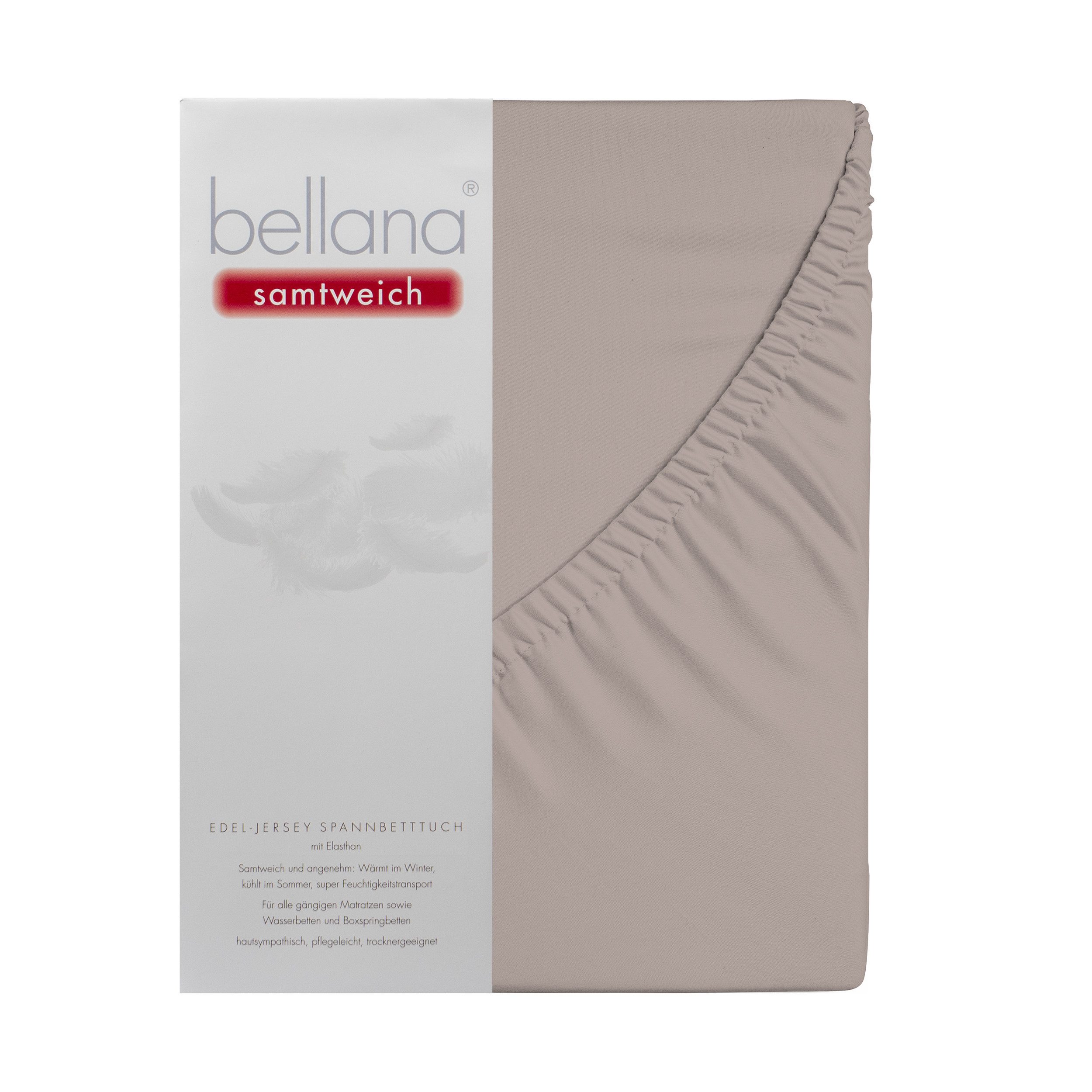 bellana Spannbettlaken Bellana samtweich, Jersey, Gummizug: rundum, (1 Stück), Perfekte Passform dank Elasthan