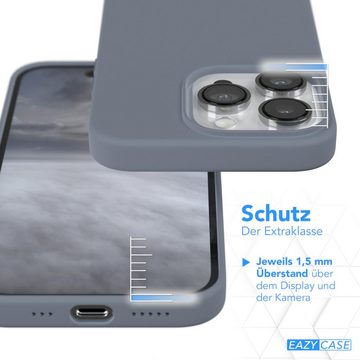 EAZY CASE Handyhülle Premium Silikon Case für Apple iPhone 14 Pro 6,1 Zoll, Silikonhülle Slimcover mit Displayschutz Etui Violett / Lila Lavendel