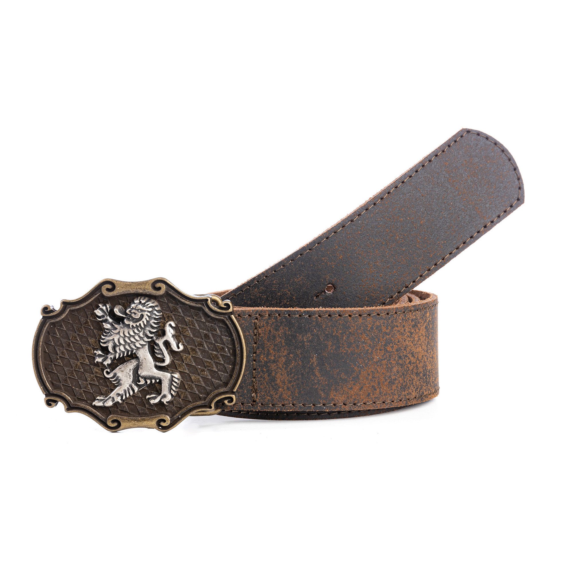 Der Trachtler Ledergürtel Trachtengürtel mit Schließe mit Bayernraute und L günstig online kaufen