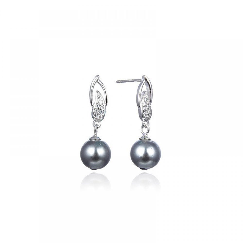 Invanter Paar Ohrhänger S925 Silber Mode einfache Perlenohrringe Ohrringe, Weihnachtsgeschenke, Geschenk an Frauen, inkl.Geschenkbo