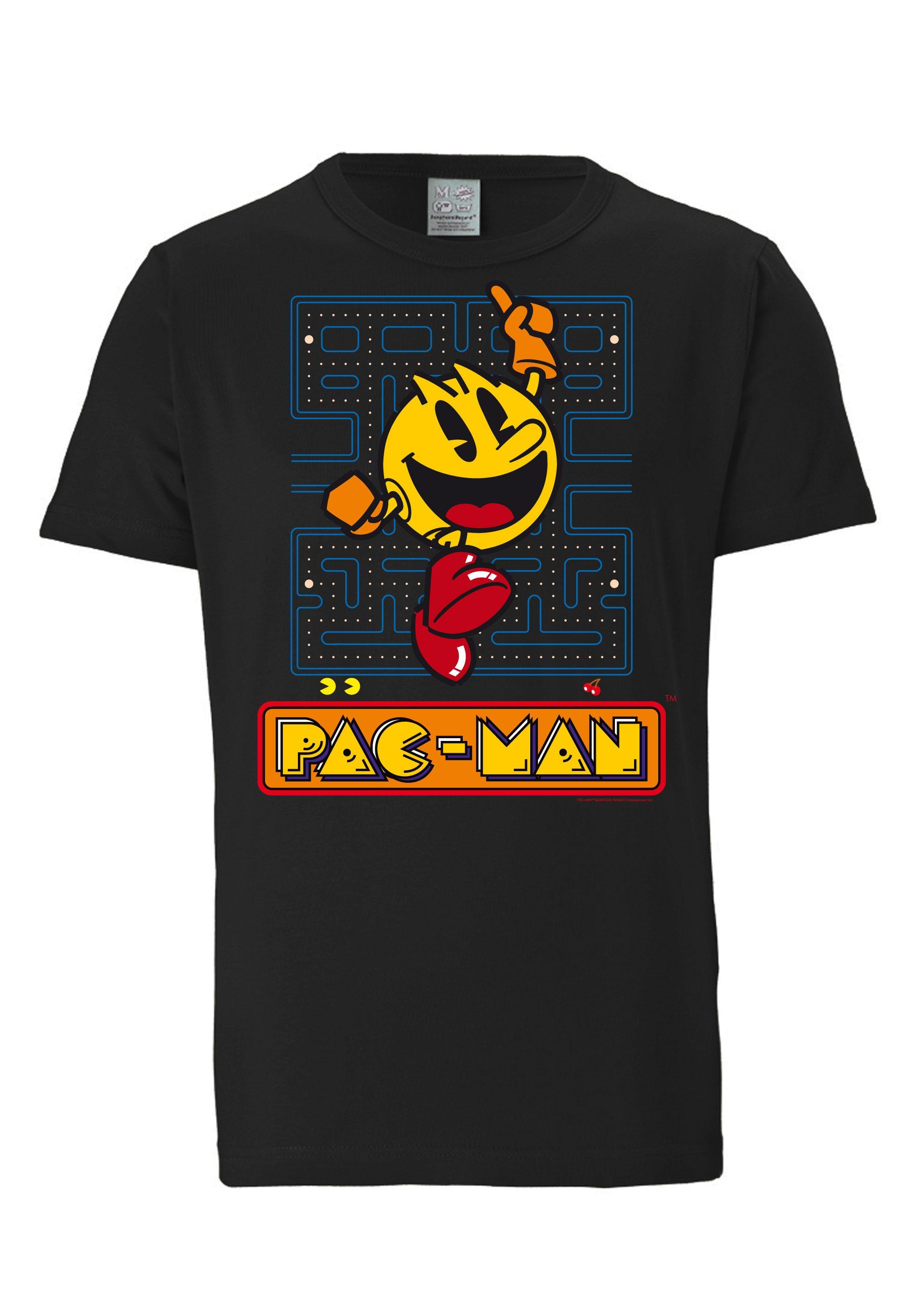 LOGOSHIRT T-Shirt Pac-Man - Jumping mit Pac Man-Print