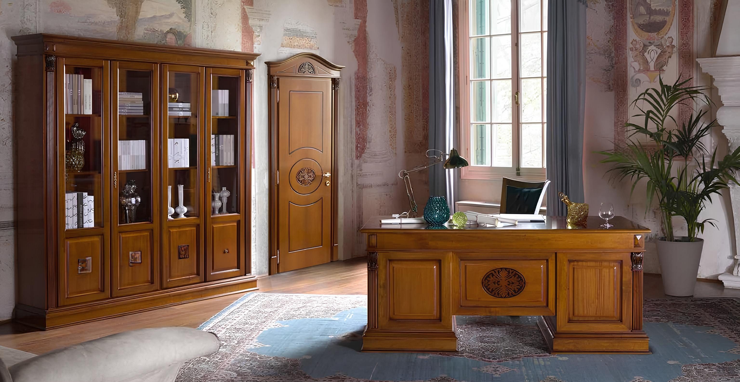 JVmoebel Zimmertür Klassische Holzinnentüren mit Zarge im Barock-Stil maßgefertigt, Made in Europa
