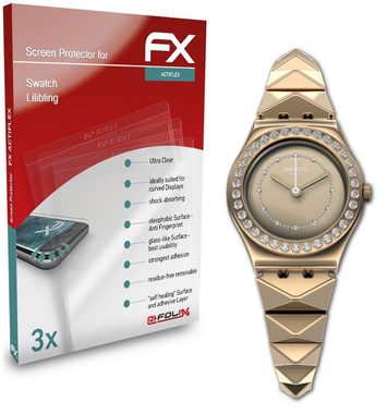 atFoliX Schutzfolie Displayschutzfolie für Swatch Lilibling, (3 Folien), Ultraklar und flexibel