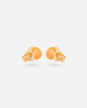 Pernille Corydon Paar Ohrstecker Coin Ohrringe Damen vergoldet - Plättchen Gold rund, Silber 925, 18 Karat vergoldet