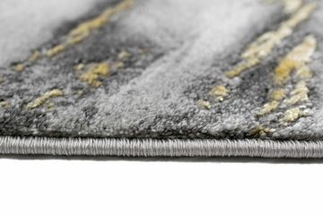 Teppich Teppich modern Wohnzimmerteppich Marmor Optik in creme grau gold, Carpetia, rechteckig, Höhe: 12 mm