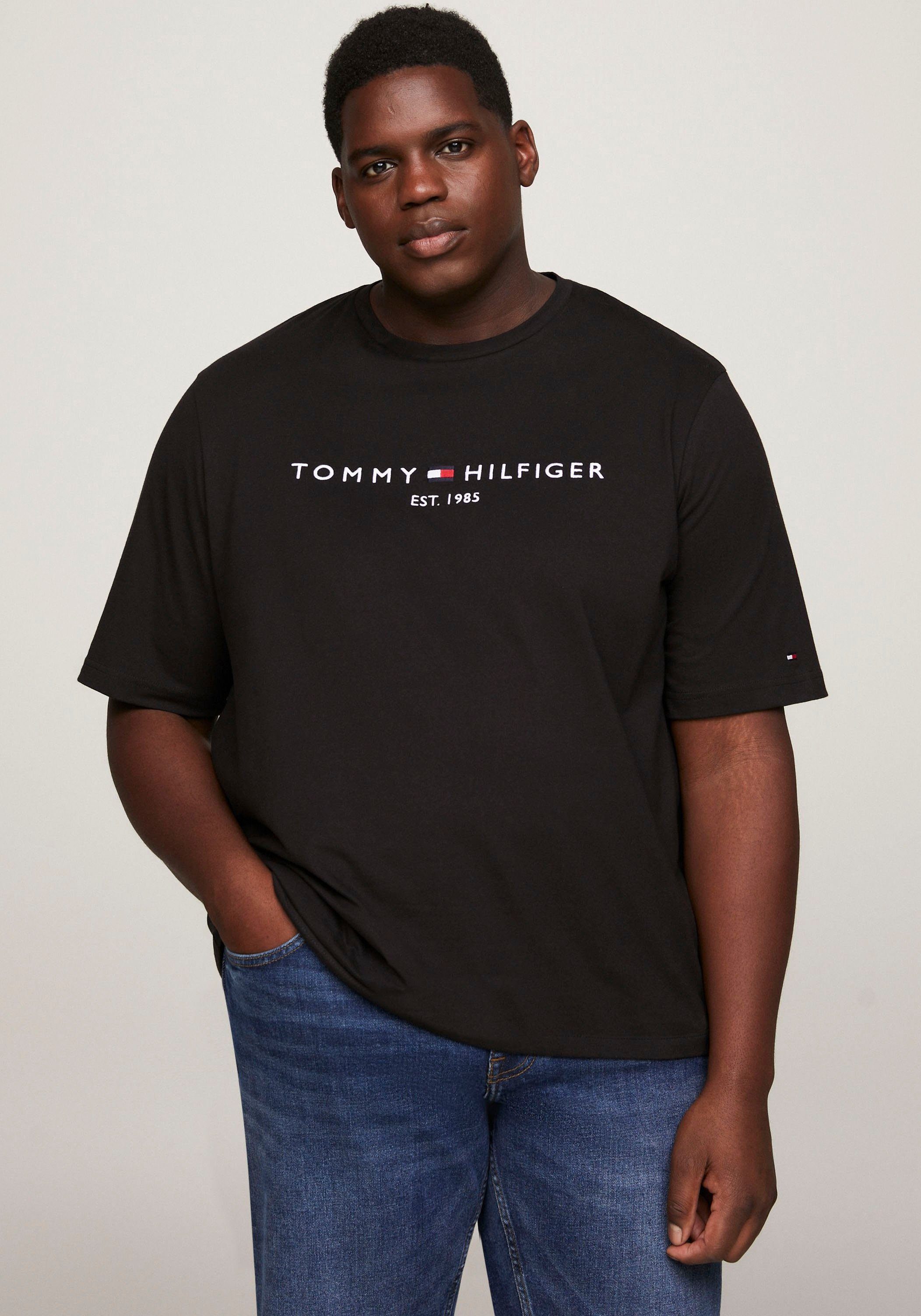 TEE-B Black T-Shirt BT-TOMMY & Big Tall LOGO Hilfiger Tommy